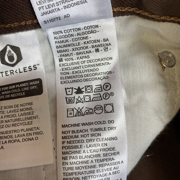 Levi's Jeans Women's 32x27 Brown Ribcage Straight Ankle High Rise American Denim - Picture 7 of 15